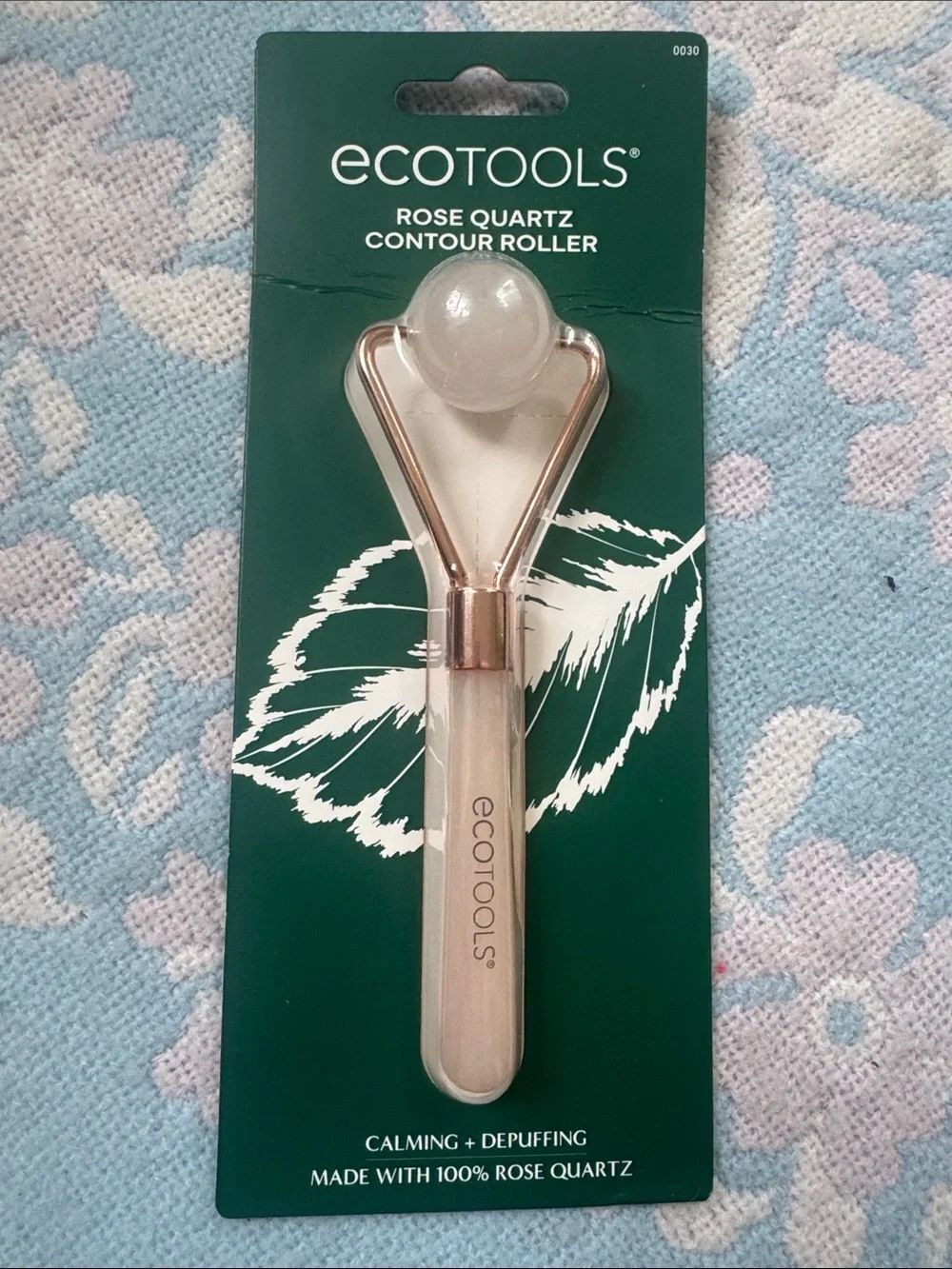 NEW EcoTools Rose Quartz Contour Roller for Calming and Depuffing